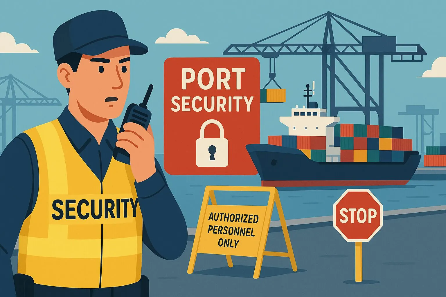 Illustration de l'article « Sécurité portuaire : réglementation et protocoles » — SEKUR, logiciel de sécurité privée
