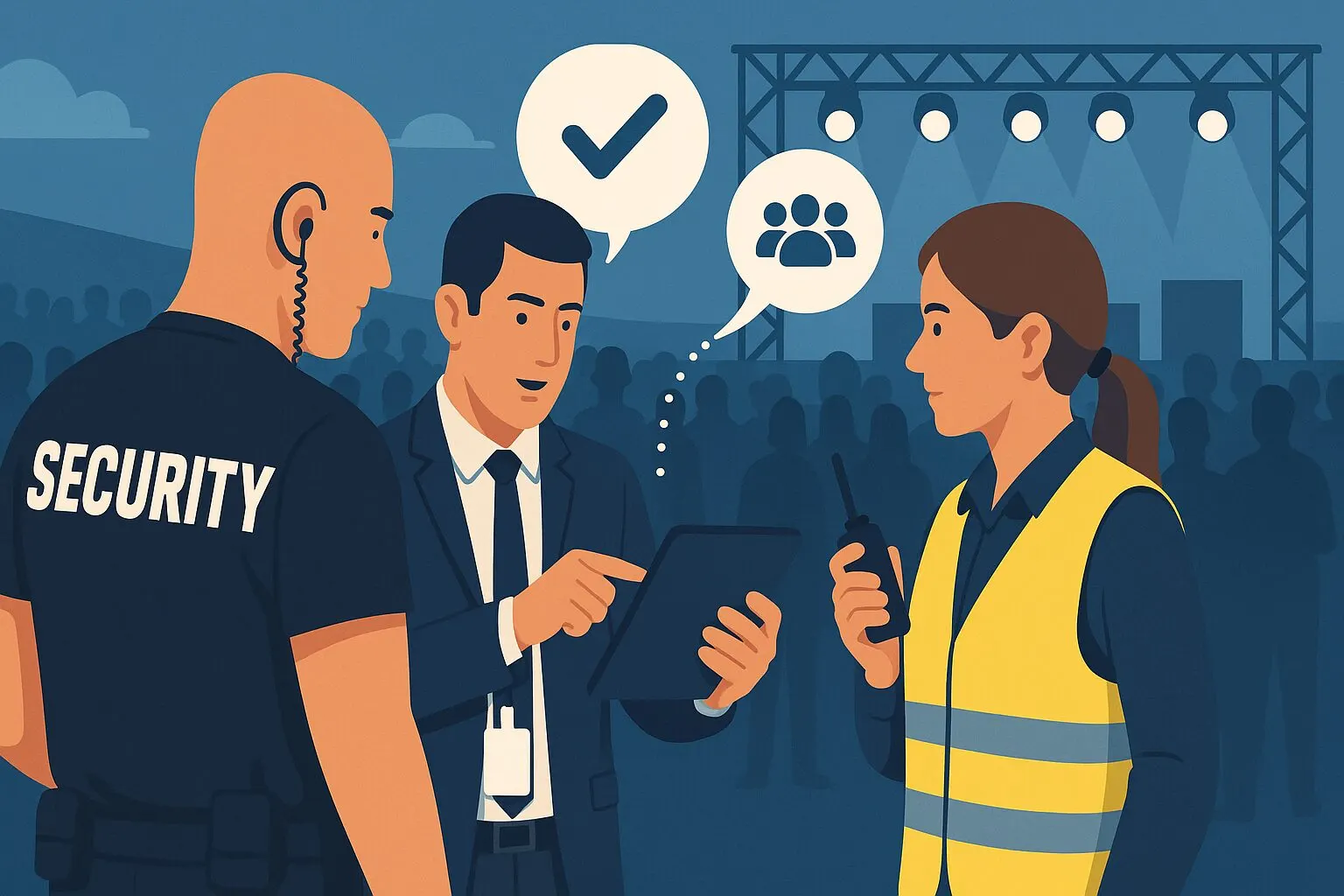 Illustration de l'article « Sécurité événementielle : la coordination inter-acteurs » — SEKUR, logiciel de sécurité privée