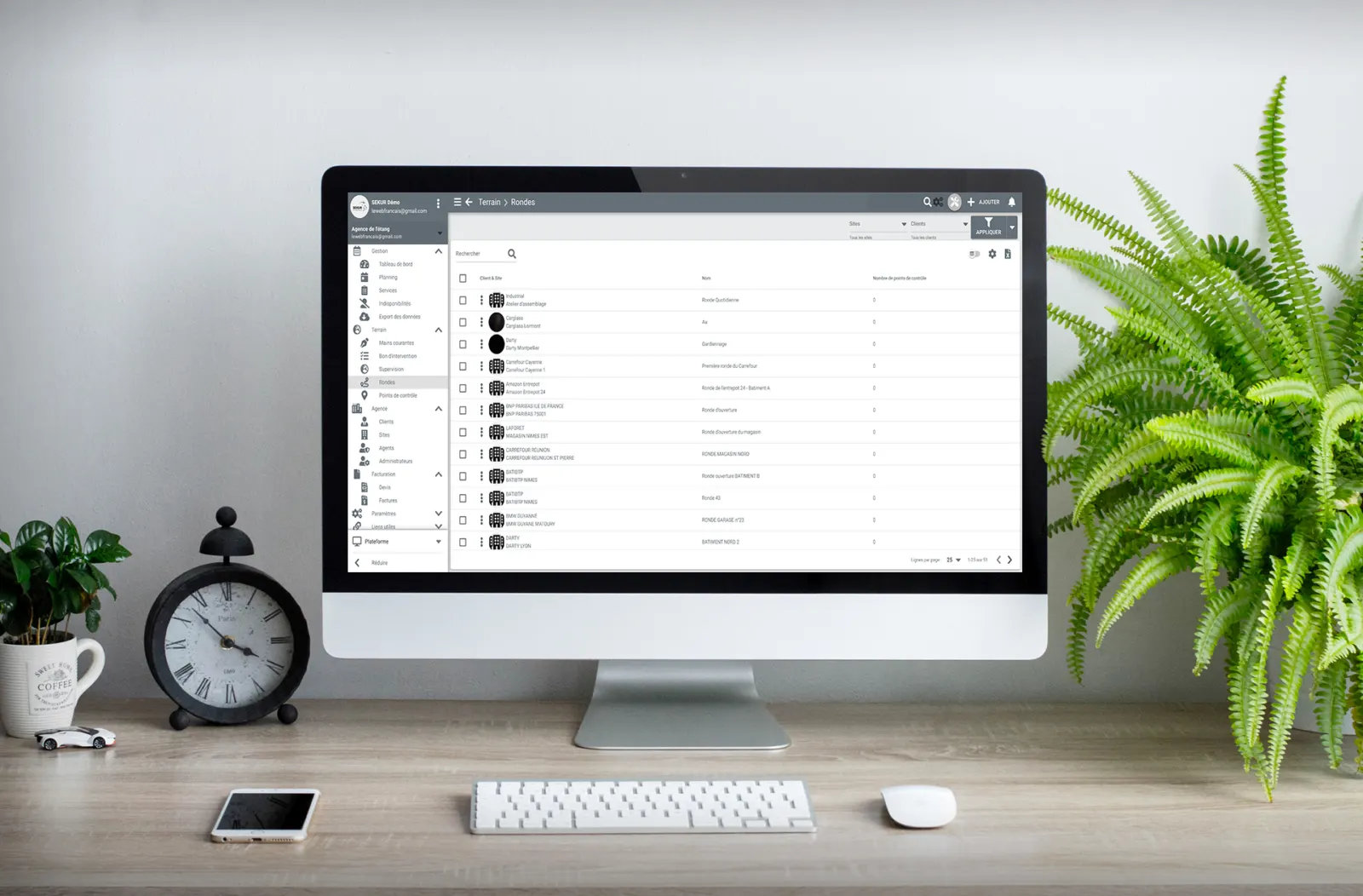Illustration de l'article « Une interface logicielle pour la gestion des rondes » — SEKUR, logiciel de sécurité privée