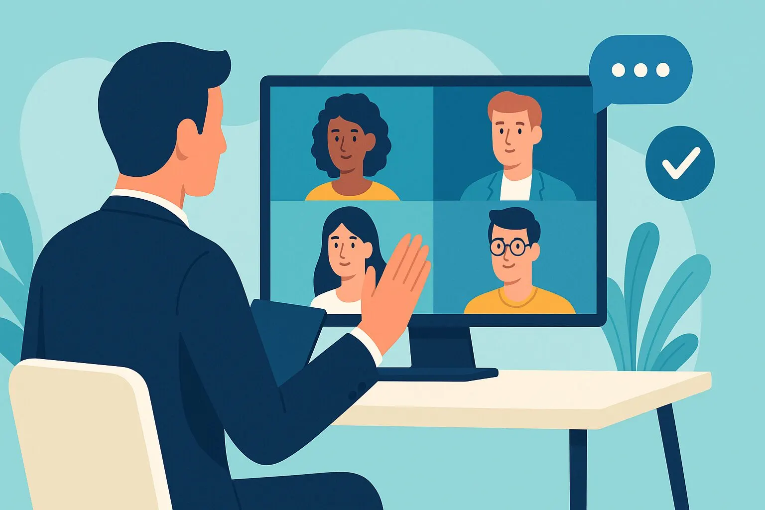 Illustration de l'article « Manager des équipes à distance : les bonnes pratiques 2025 » — SEKUR, logiciel de sécurité privée