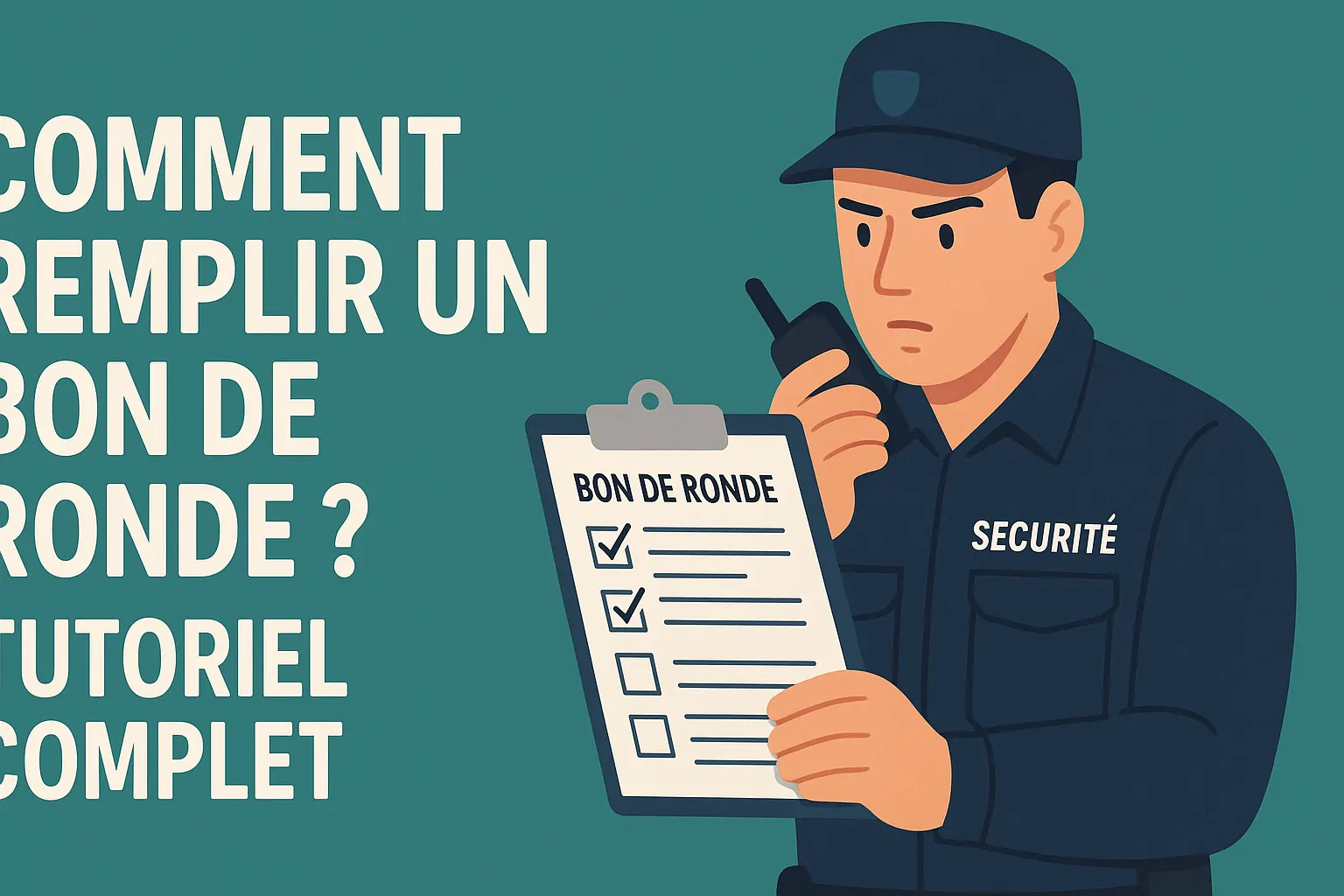 Illustration de l'article « Comment remplir un bon de ronde ? Tutoriel complet » — SEKUR, logiciel de sécurité privée