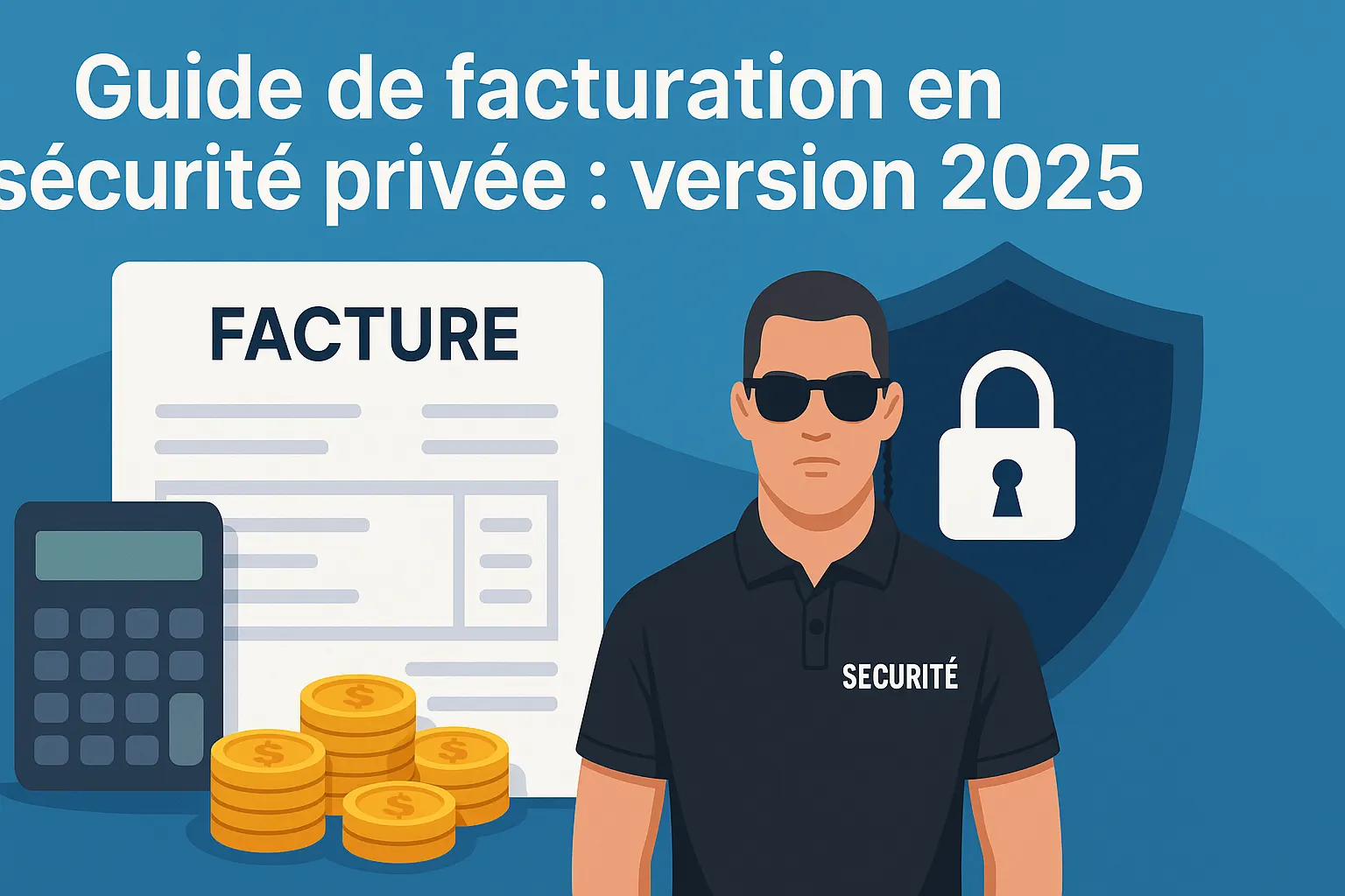 Illustration de l'article « Guide de facturation en sécurité privée : version 2025 » — SEKUR, logiciel de sécurité privée