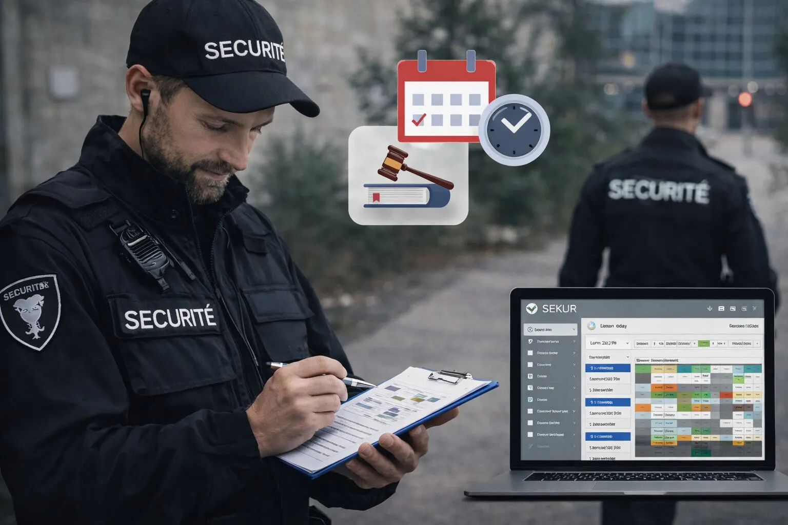 Illustration de l'article « Réglementation planning agent de sécurité : Tout ce qu'il faut savoir » — SEKUR, logiciel de sécurité privée