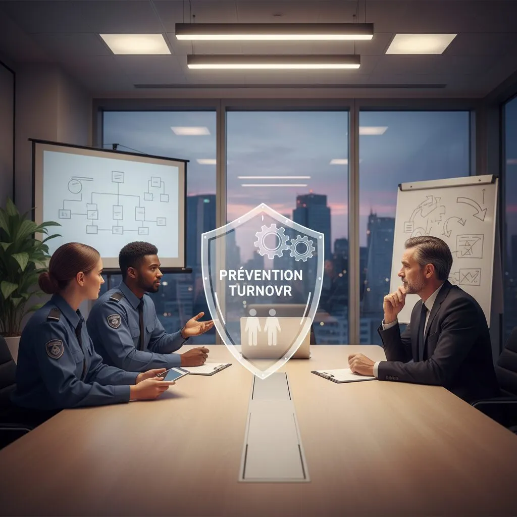 Illustration de l'article « Comment anticiper les conflits entre agents de sécurité et prévenir le turnover en 2026 ? » — SEKUR, logiciel de sécurité privée