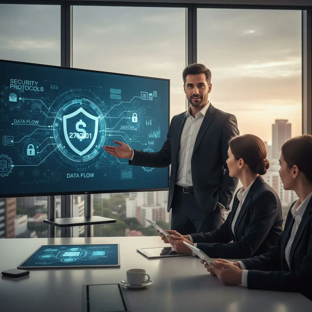 Illustration de l'article « Comment un consultant tech/SaaS a optimisé ses propositions de sécurité privée en 2026 grâce aux normes ISO » — SEKUR, logiciel de sécurité privée