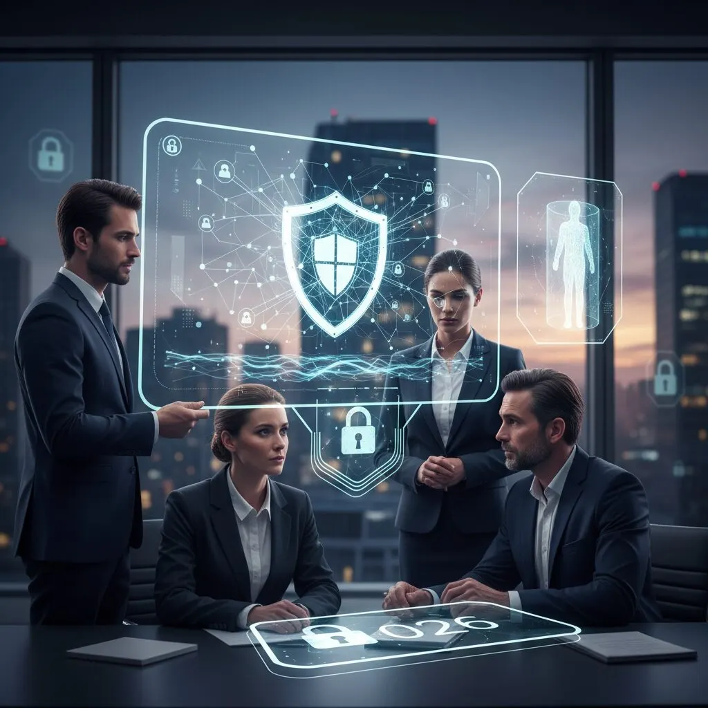 Illustration de l'article « Optimiser la cybersécurité agence en 2026 : Guide avancé pour les dirigeants de sécurité privée » — SEKUR, logiciel de sécurité privée