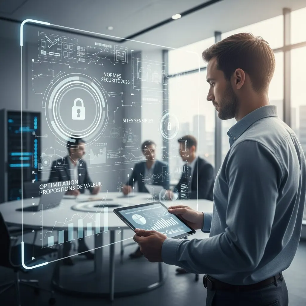 Illustration de l'article « Comment un Consultant Tech/SaaS a optimisé ses propositions de valeur grâce à l'analyse des normes de sécurité pour sites sensibles en 2025 » — SEKUR, logiciel de sécurité privée
