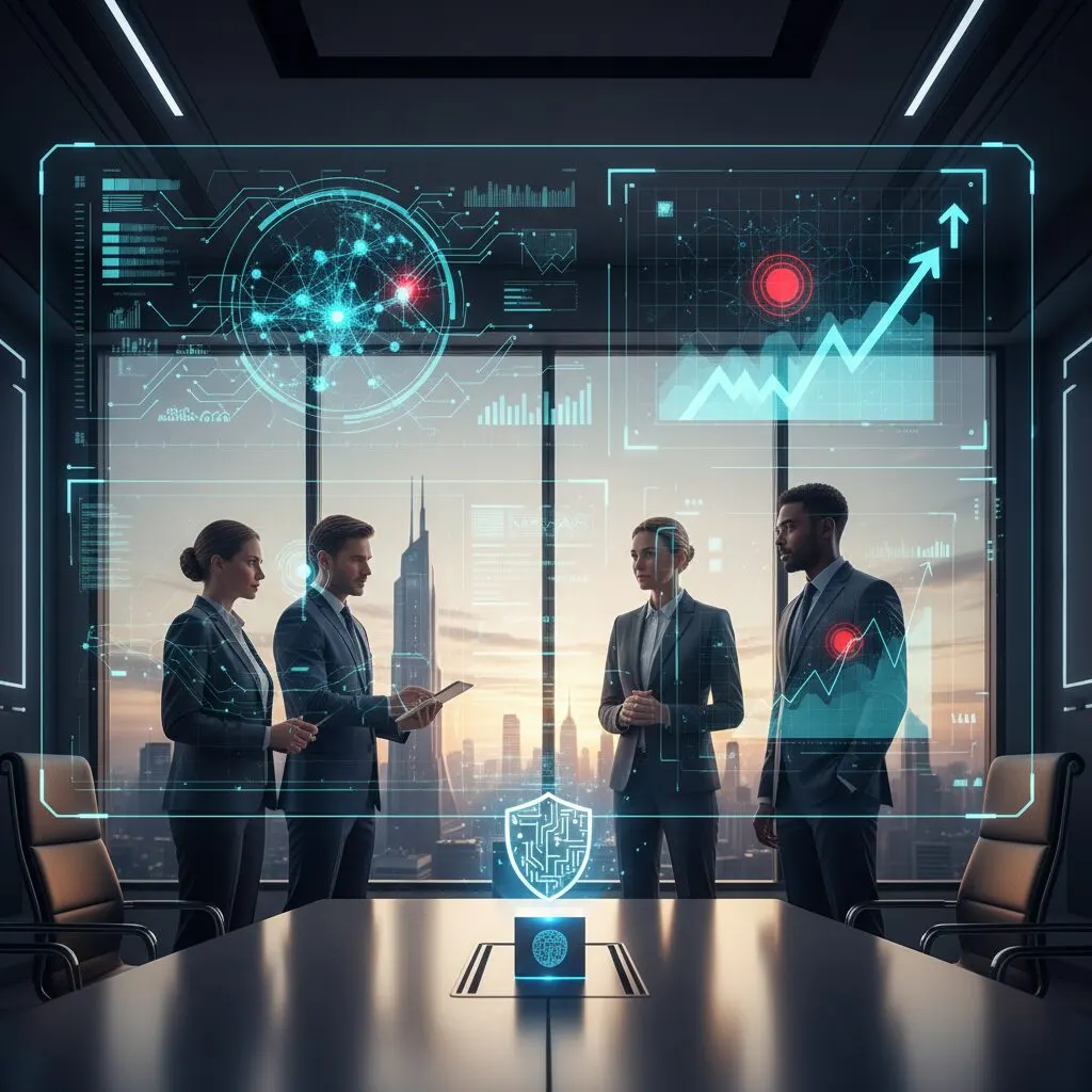 Illustration de l'article « Comment les agences de sécurité privée utilisent l'IA pour prévoir les menaces en 2026 ? » — SEKUR, logiciel de sécurité privée