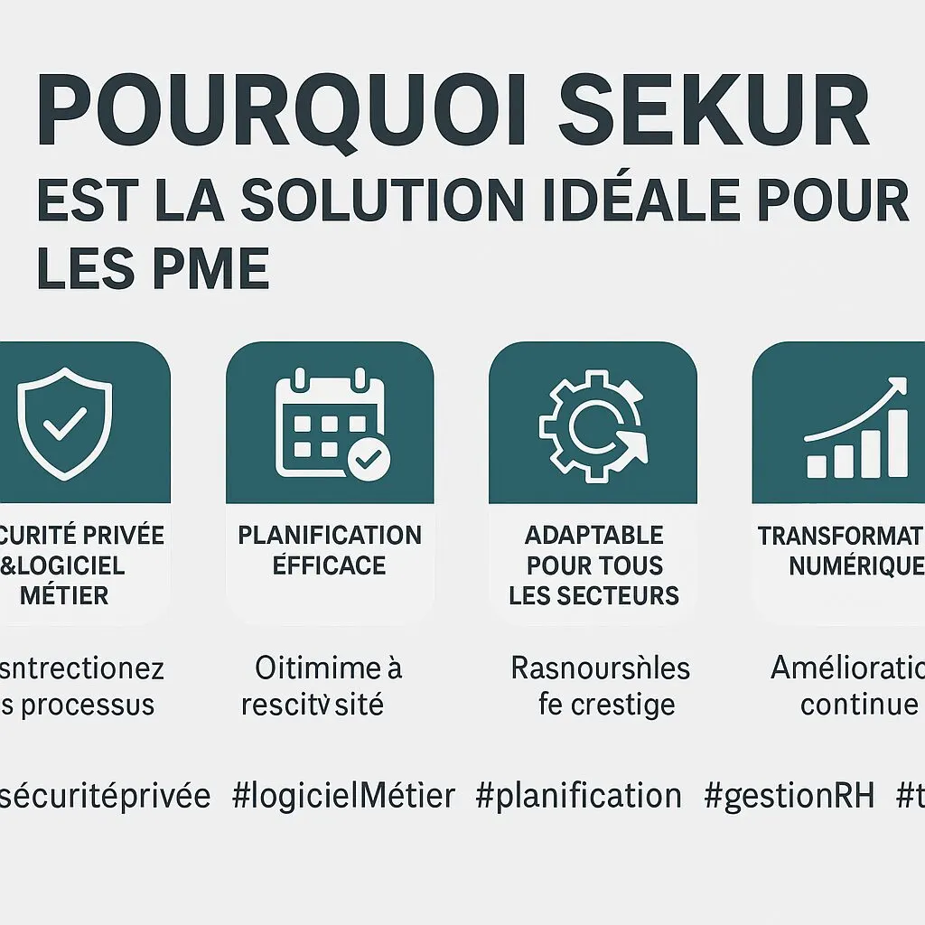 Illustration de l'article « Pourquoi SEKUR est la solution idéale pour les PME » — SEKUR, logiciel de sécurité privée