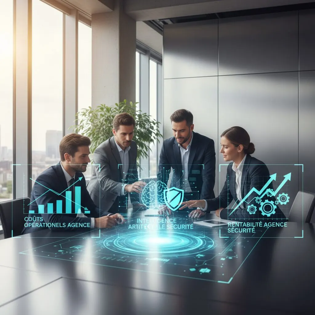 Illustration de l'article « La gestion des coûts opérationnels en 2026 : Optimiser la rentabilité de votre agence de sécurité avec l'IA » — SEKUR, logiciel de sécurité privée