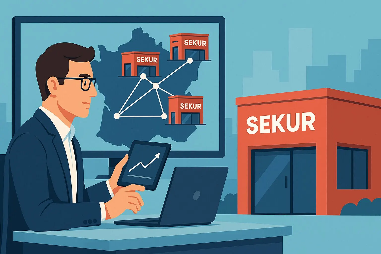 Illustration de l'article « Pilotage multisites : l’expérience d’un réseau d’agences Sekur » — SEKUR, logiciel de sécurité privée