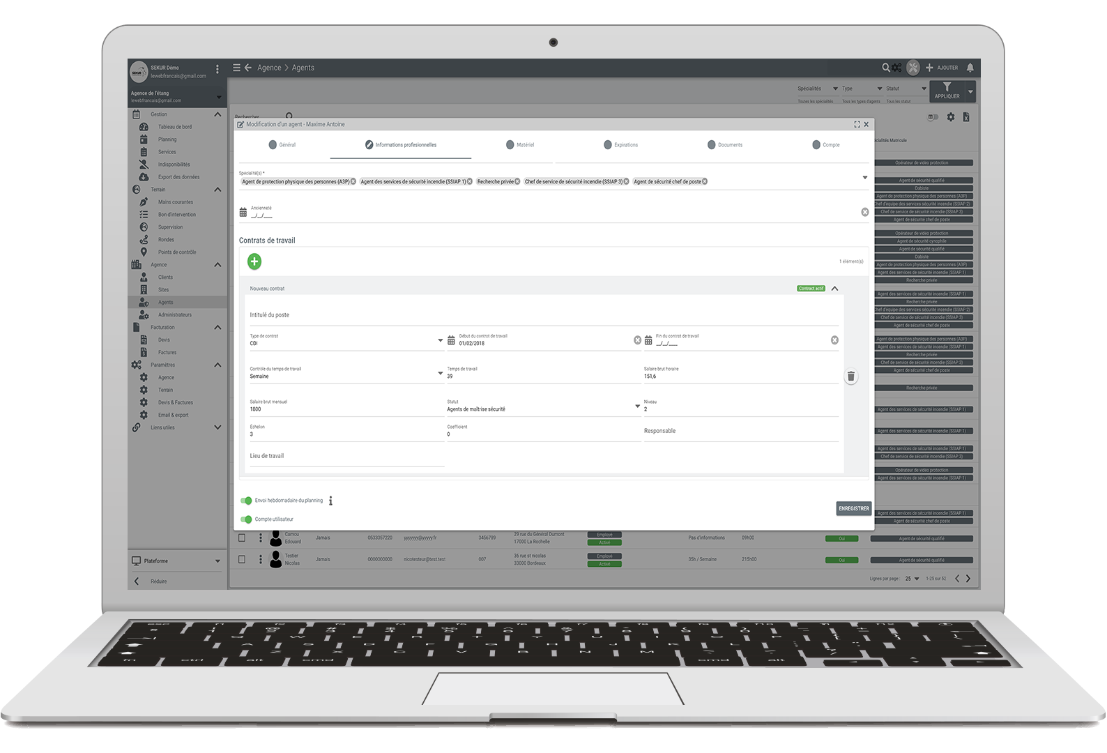 Archivage des contrats de travail