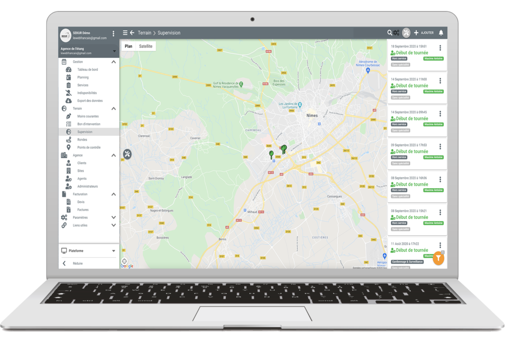 Suivez vos tournées et patrouilles mobiles
