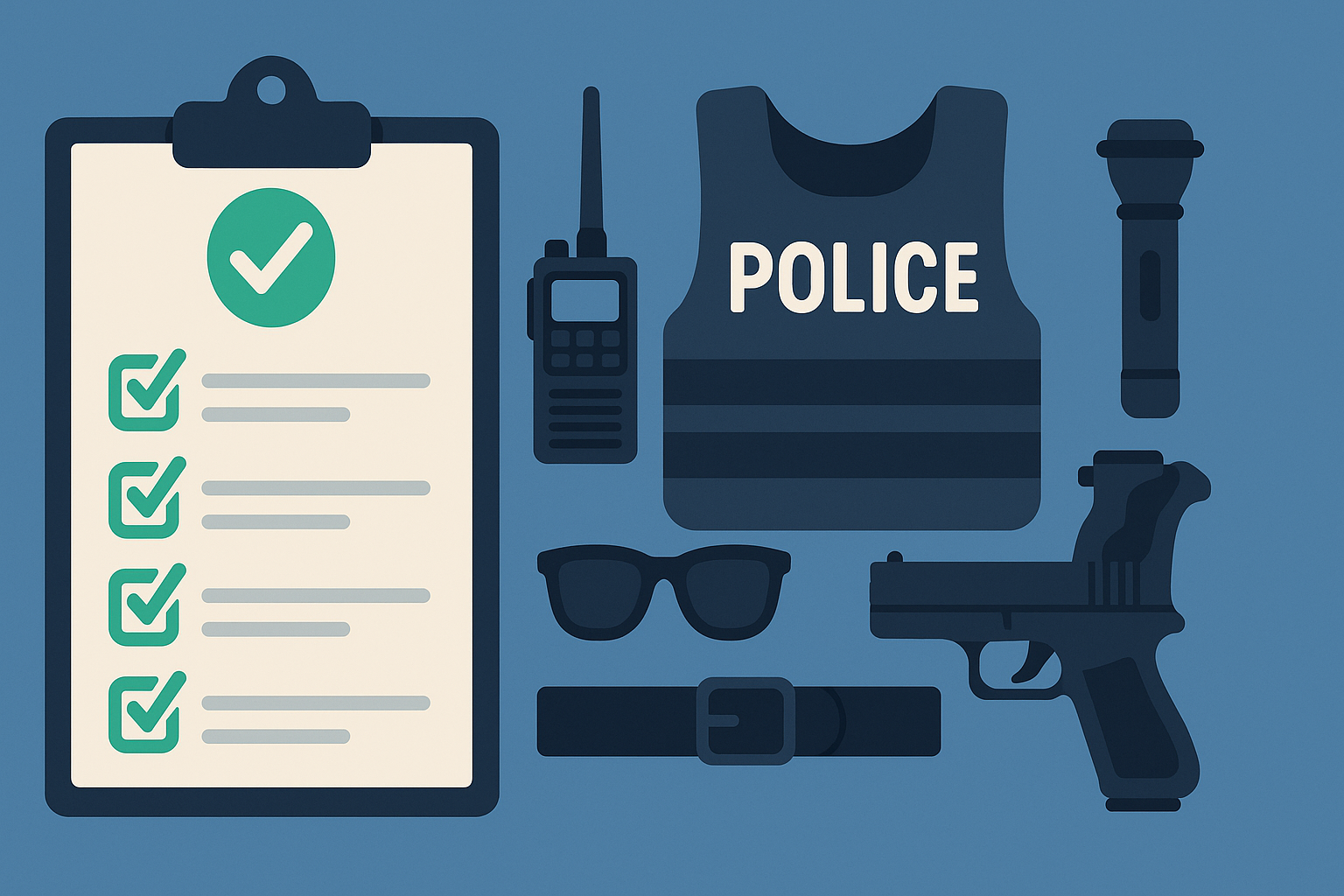 Checklist de l’équipement réglementaire des agents