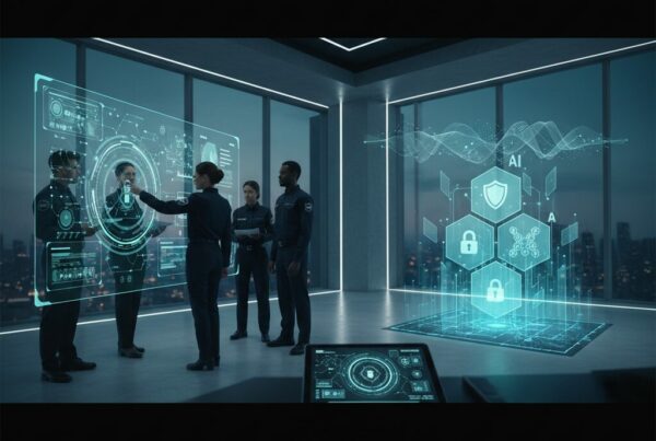 Explorez comment l'intelligence artificielle et la technologie blockchain transf - IAsécuritéprivée, blockchainsécurité, rond